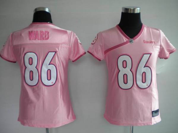 Steelers #86 Hines Ward Pink Lady Stitched NFL Jersey - Click Image to Close